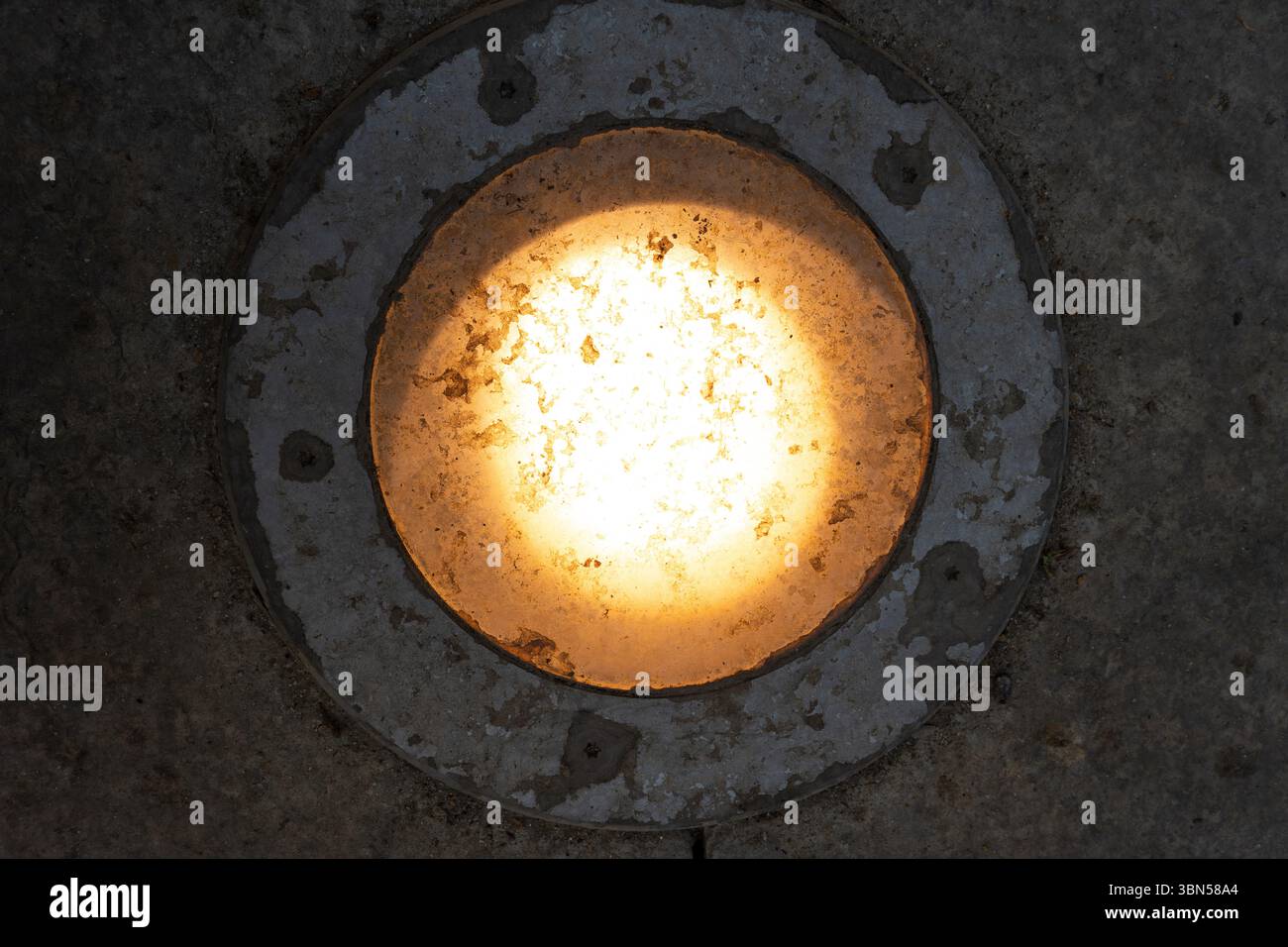 lamp for sidewalk paths. Lamp for lighting pedestrian paths Stock Photo