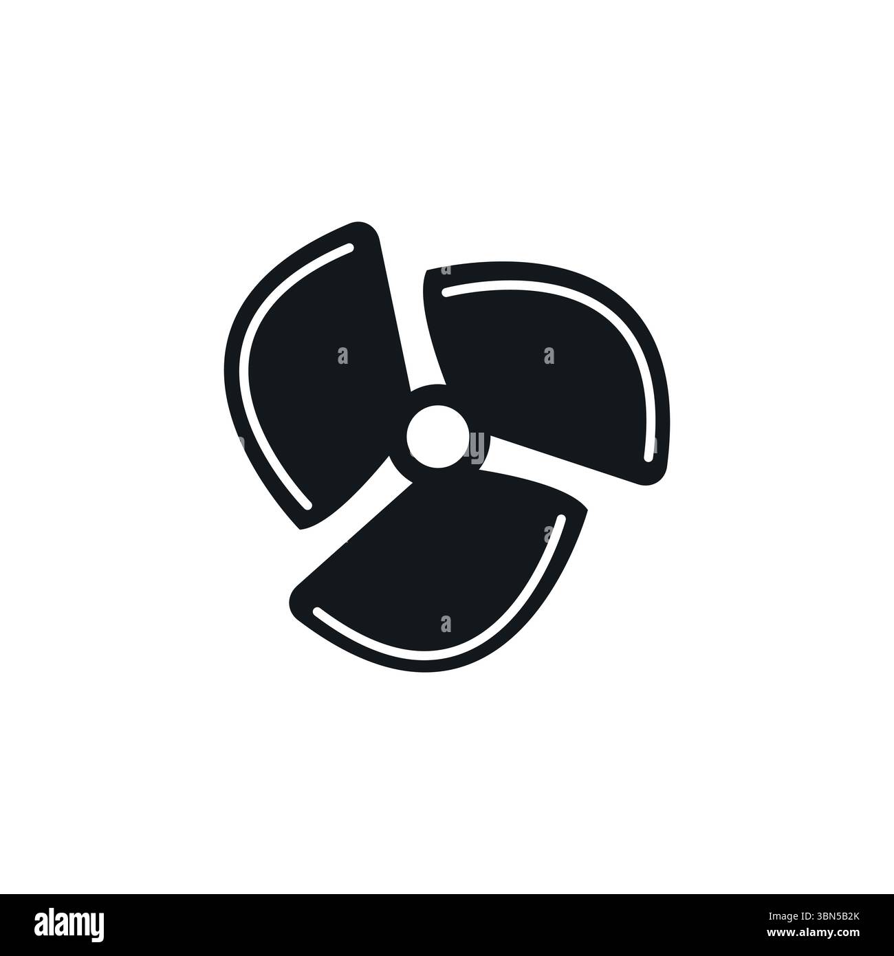 Fan blade vector propeller icon. Ship blade fan turbine airplane logo ...