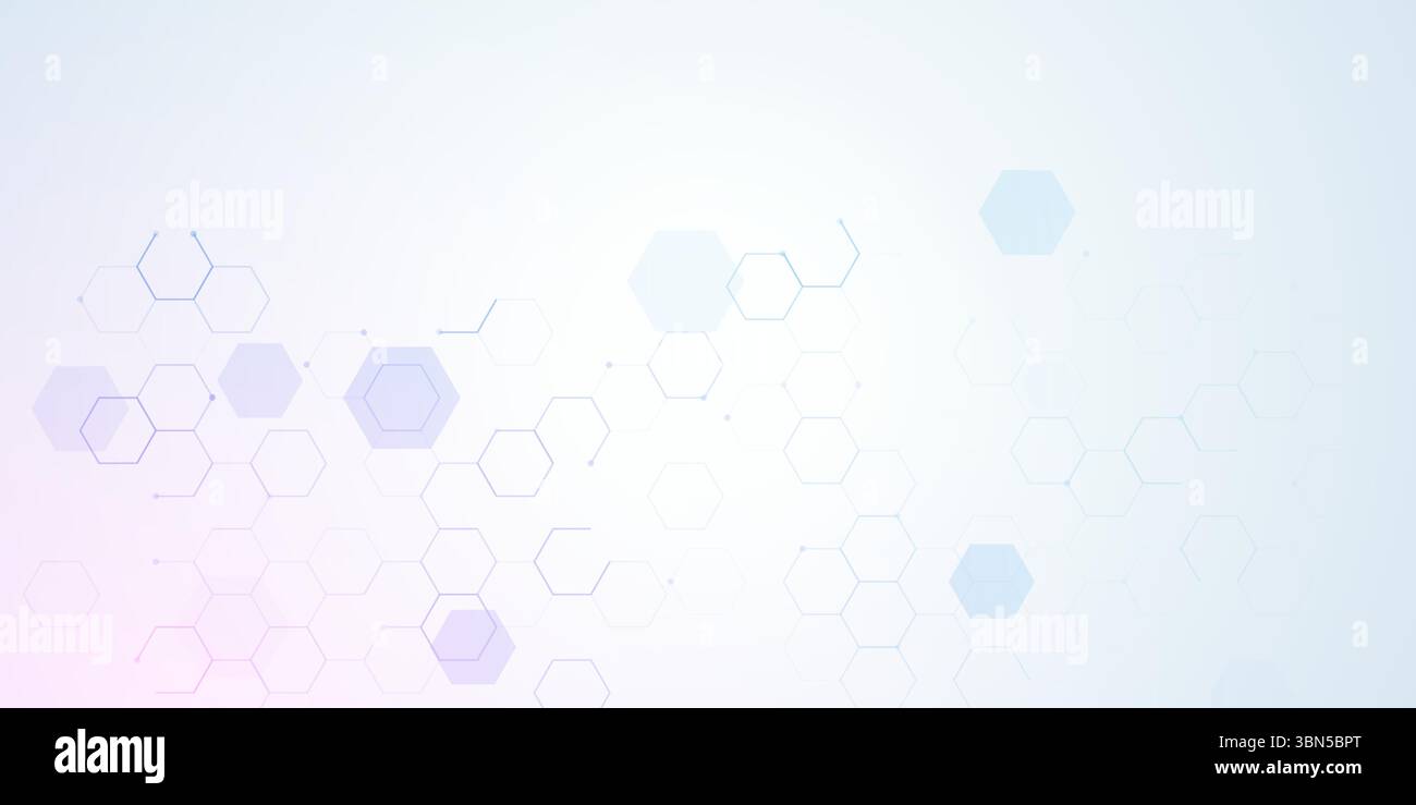 Hexagon background abstract pattern medical geometric tech vector graphic design. Hexagon design science background. Stock Vector