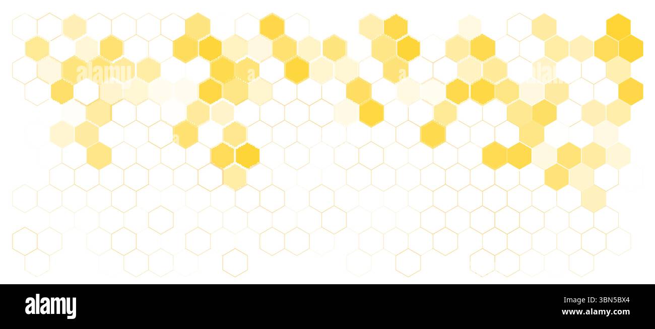 Hexagon pattern vector background, abstract medical science molecule chemistry geometric pattern honeycomb Stock Vector