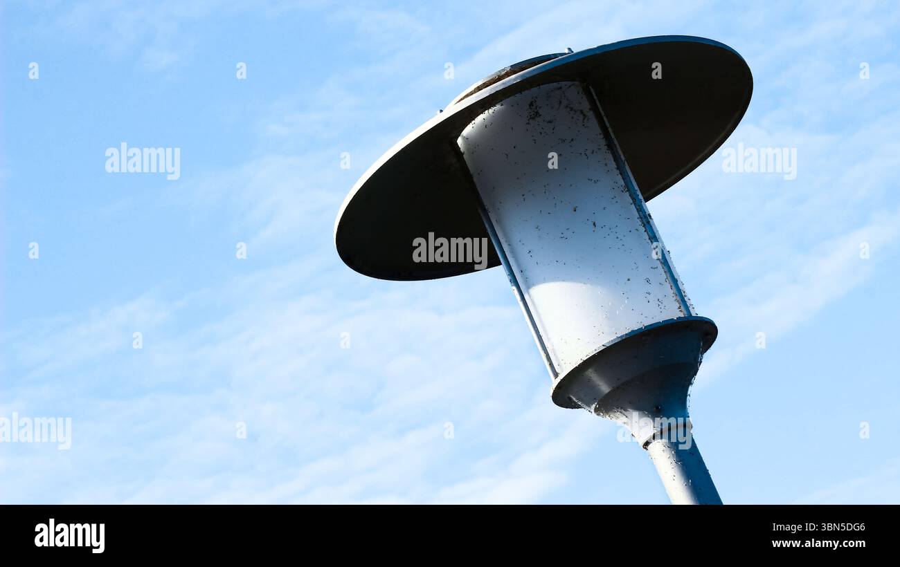 Curated visual reference: Gallery Detail: Modern Smart Led Street Lamp Against Blue Sky Urban Energy