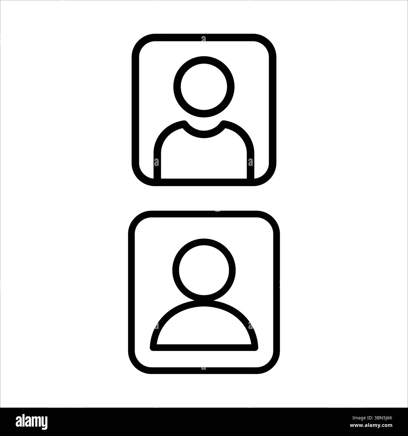User profile icon set vector illustration ui design element contact ...