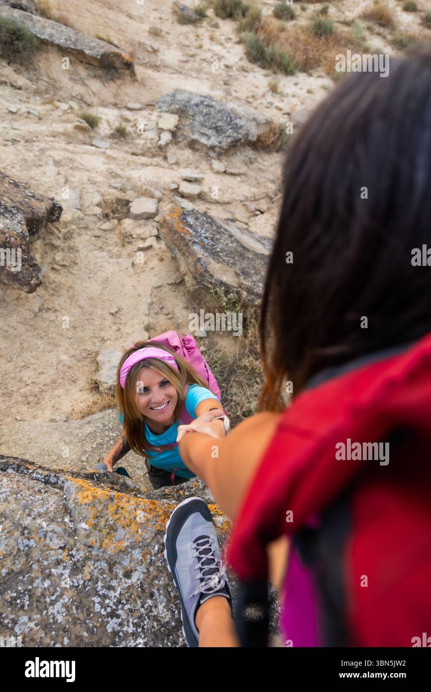 Woman reaching out her hand hi-res stock photography and images - Alamy