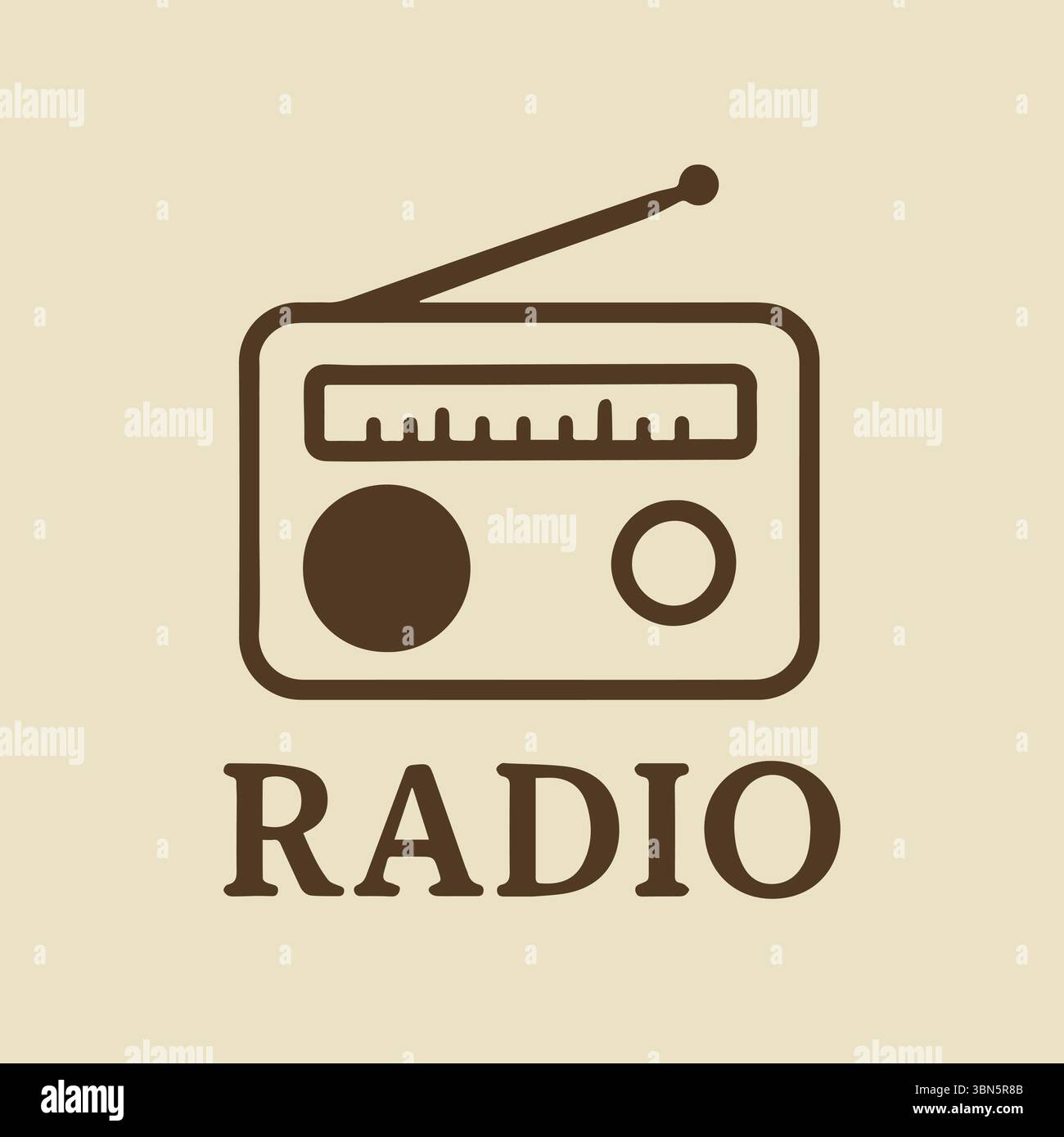 Classic Retro Radio Icon with Vintage Appeal and Simple Design for ...