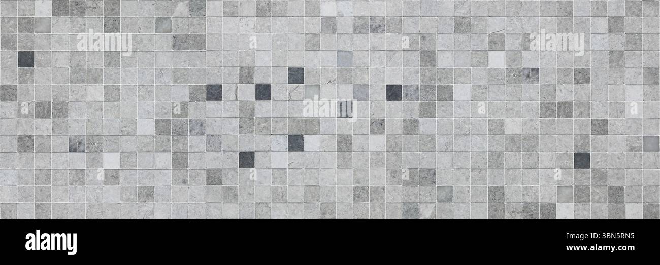 horizontal modern elegant white marbled brick for pattern and background. Stock Photo