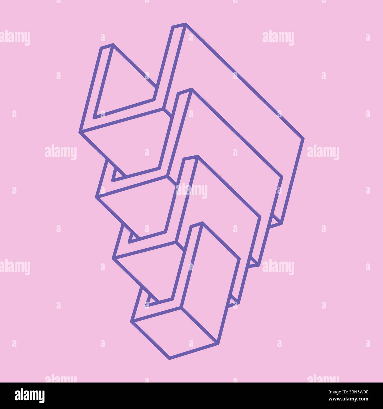 Optical illusion logo. Impossible shapes. Sacred geometry figures ...