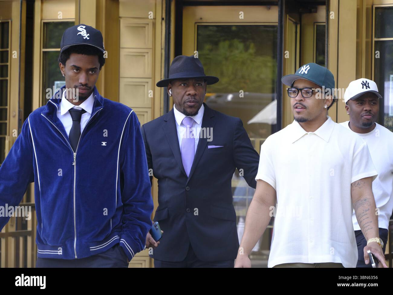 NEW YORK, NY - JUNE 30: King Combs and Justin Dior Combs seen exiting