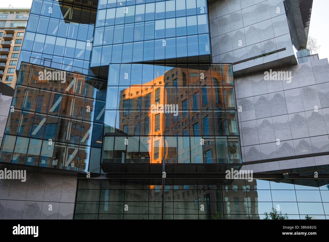 The modern architecture of the Deloitte Summit building with the ...