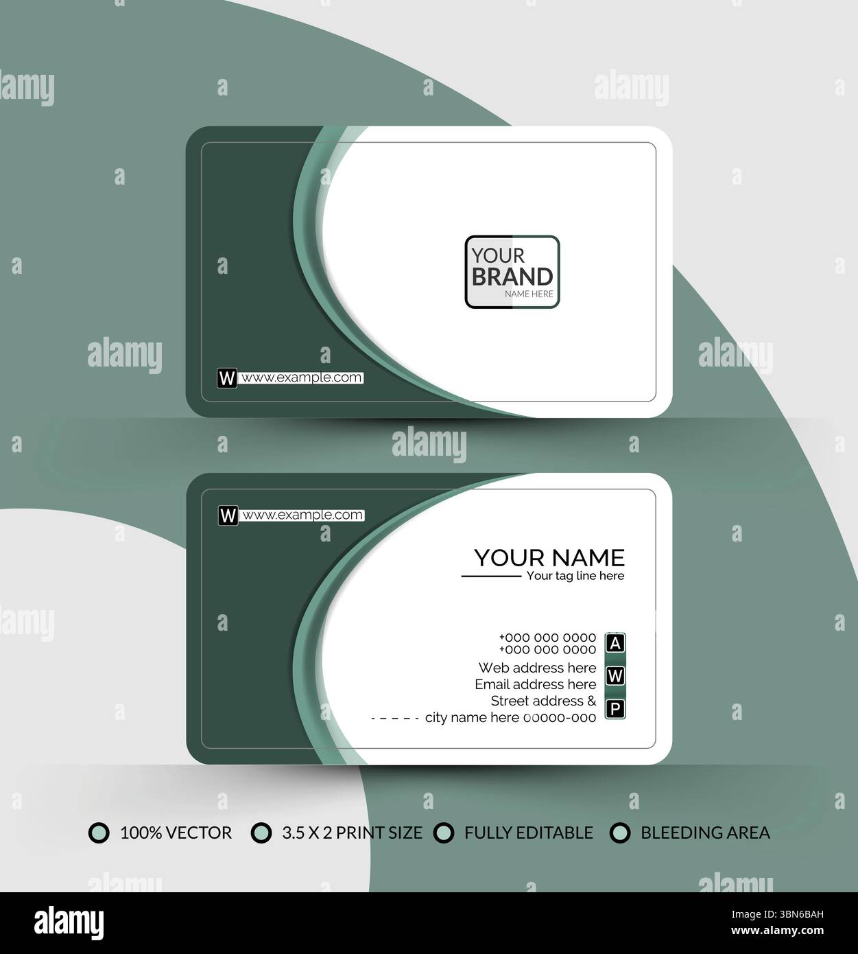 Elegant business card template design Stock Vector