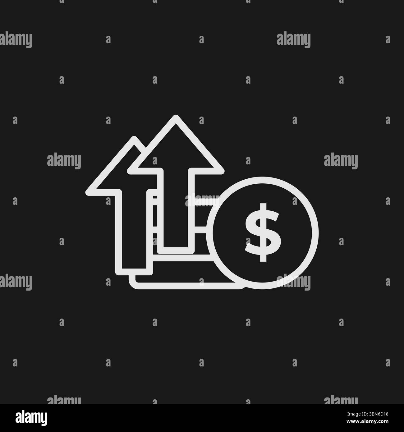 Financial Growth and Money Transfer Icon for Increased Revenue ...