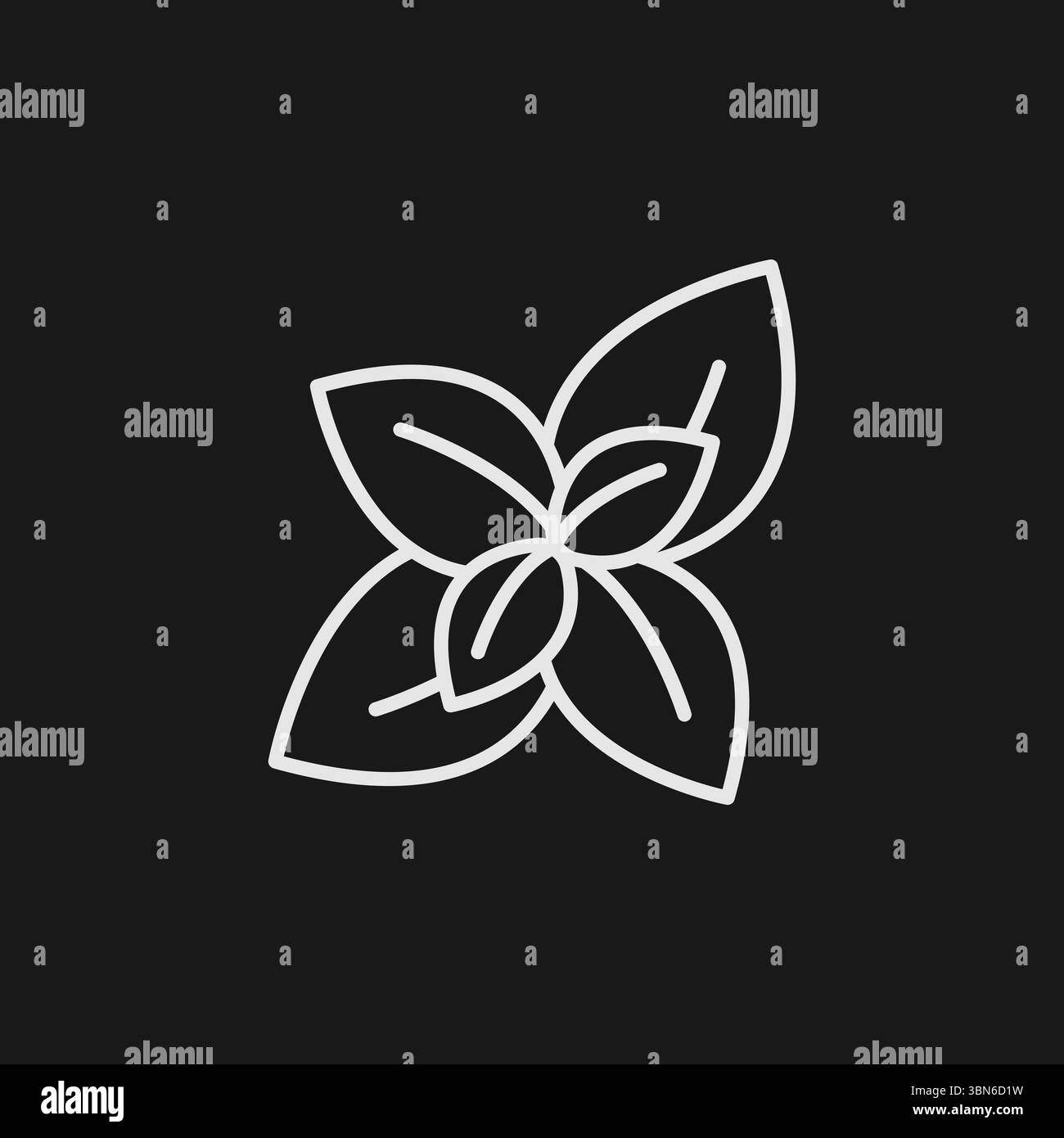 Fresh Mint and Basil Herb Icon for Tea, Mojitos, and Culinary Seasoning Stock Vector
