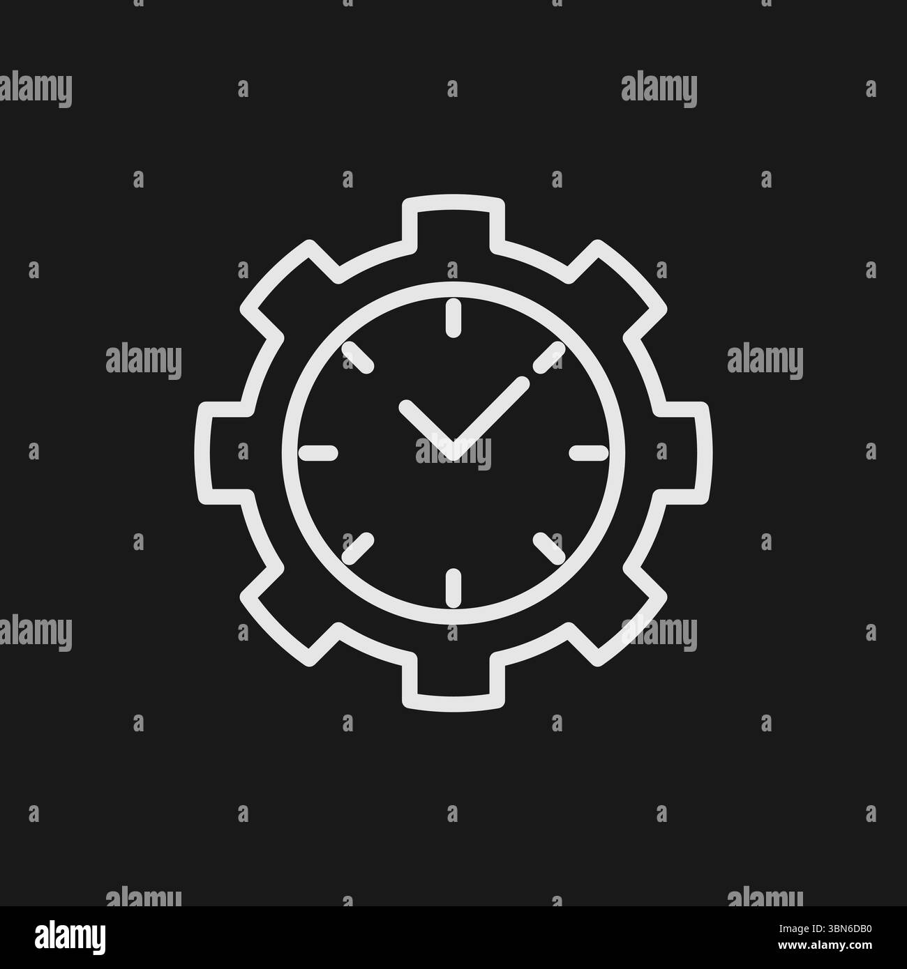 Time Management and Productivity Icon for Efficient Workflow, Project Scheduling, and Deadline Optimization Stock Vector
