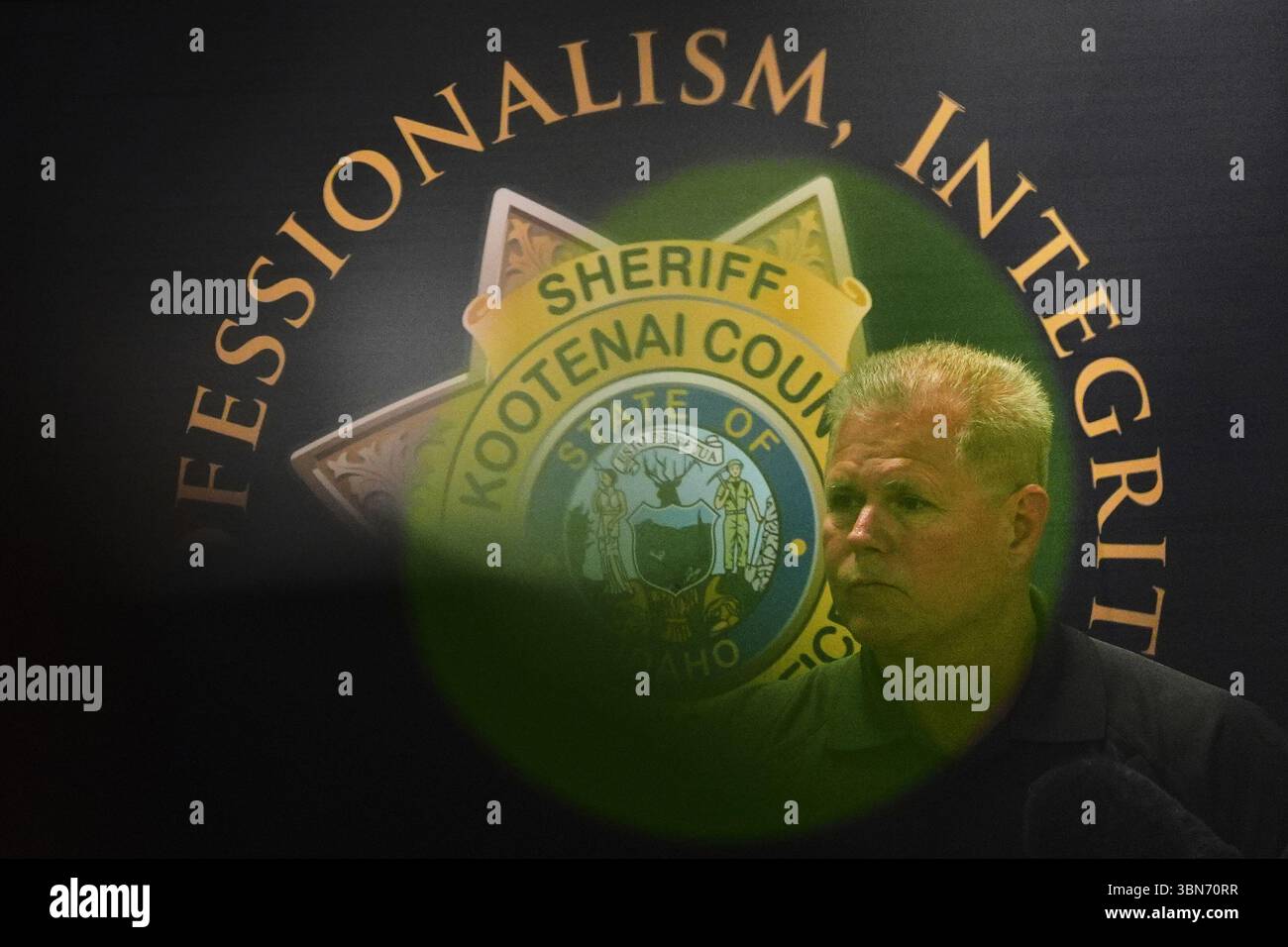 Kootenai County Sheriff Bob Norris speaks during a press conference the ...