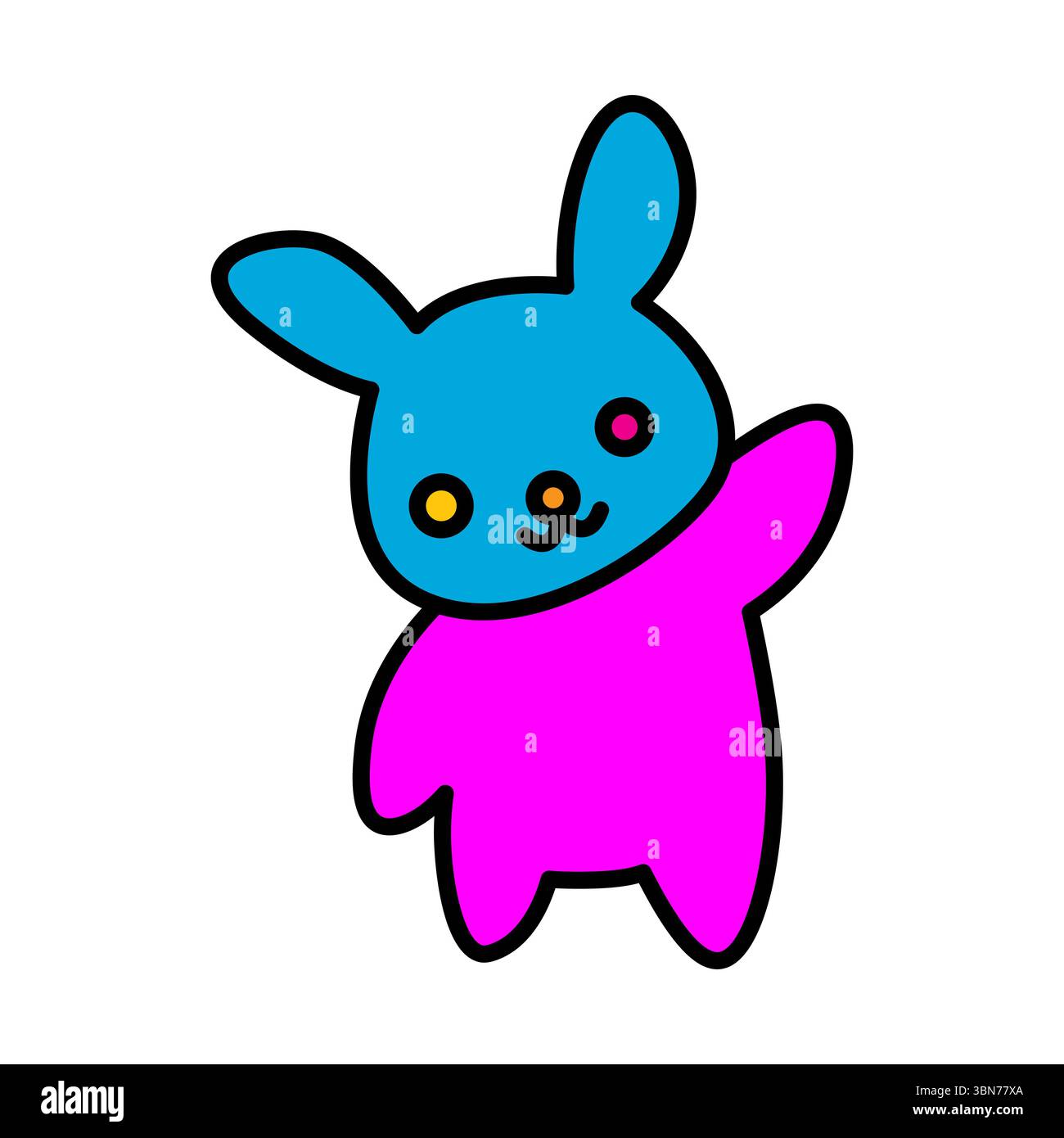 cute bunny character icon vector illustration Stock Vector