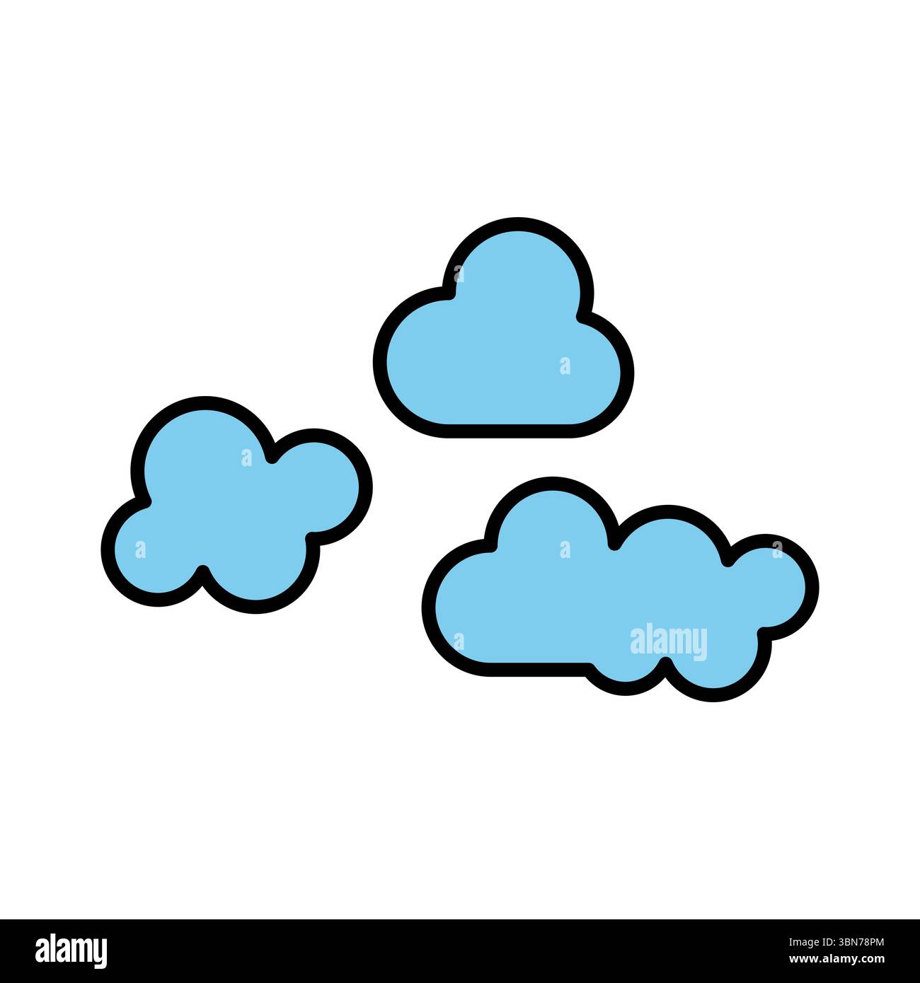 three clouds icon logo design vector illustration Stock Vector
