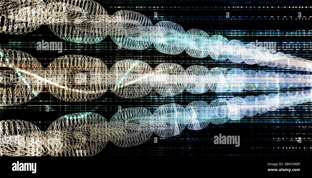 Binary Code and Data Background Online as Concept Stock Photo
