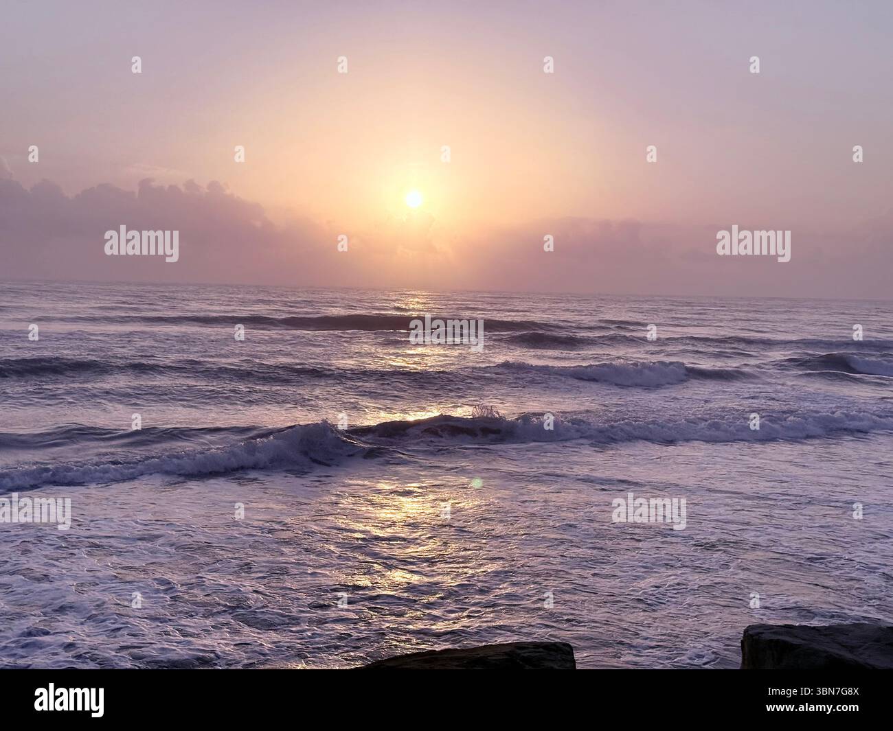 Sunrise on the beach - Smartphone Captured Stock Image