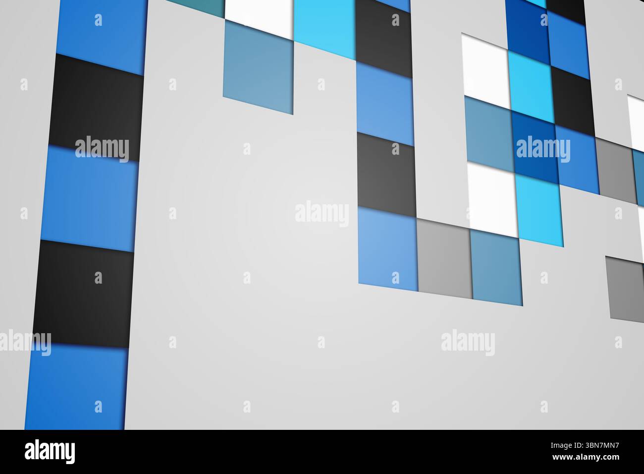 Technical background with squars Stock Photo