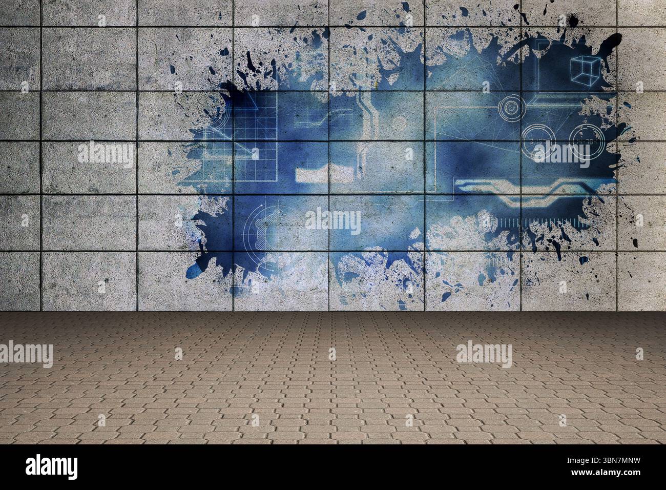 Splash showing technology interface Stock Photo