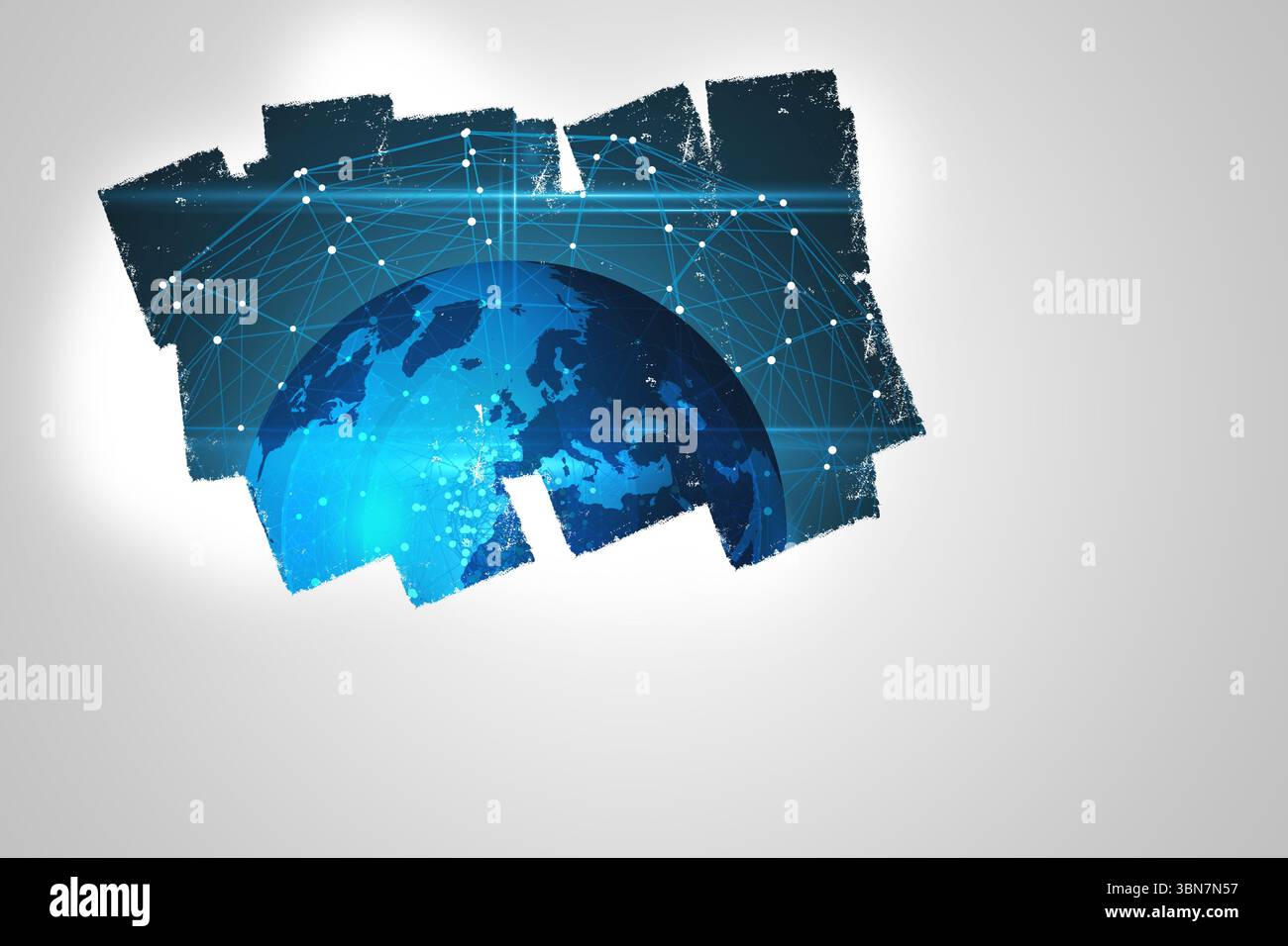 Flat earth map with countries hi-res stock photography and images - Alamy