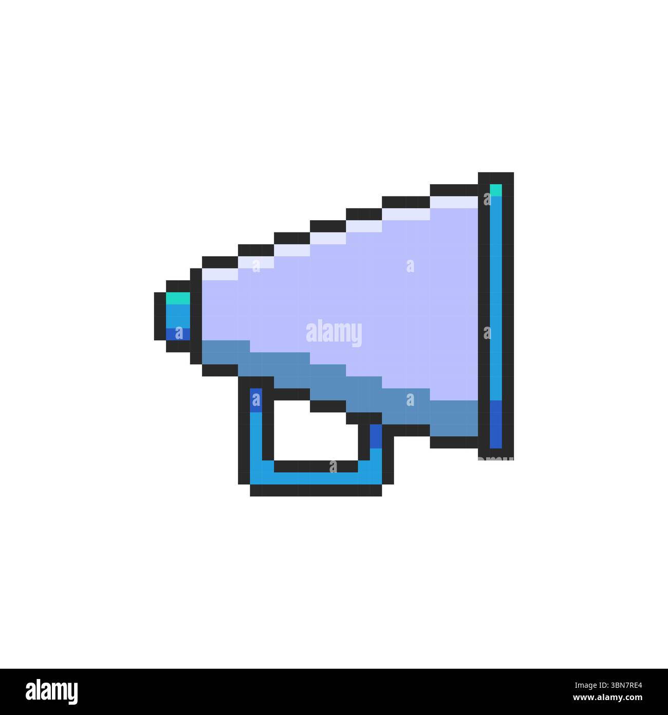 Pixel art Director Megaphone game asset design Stock Vector