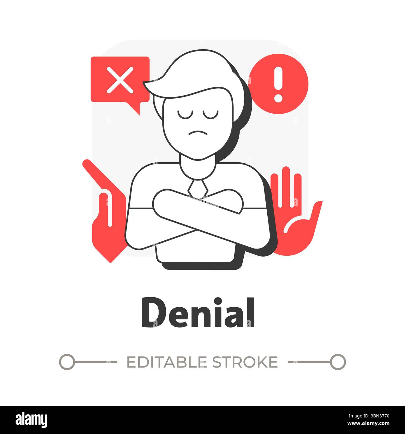 Refuse to acknowledge Stock Vector Images - Alamy