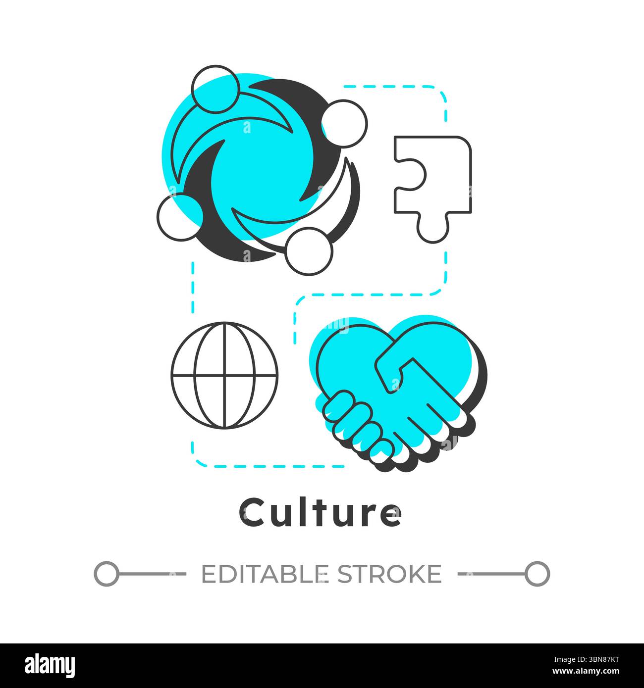 Culture modern linear concept icon Stock Vector