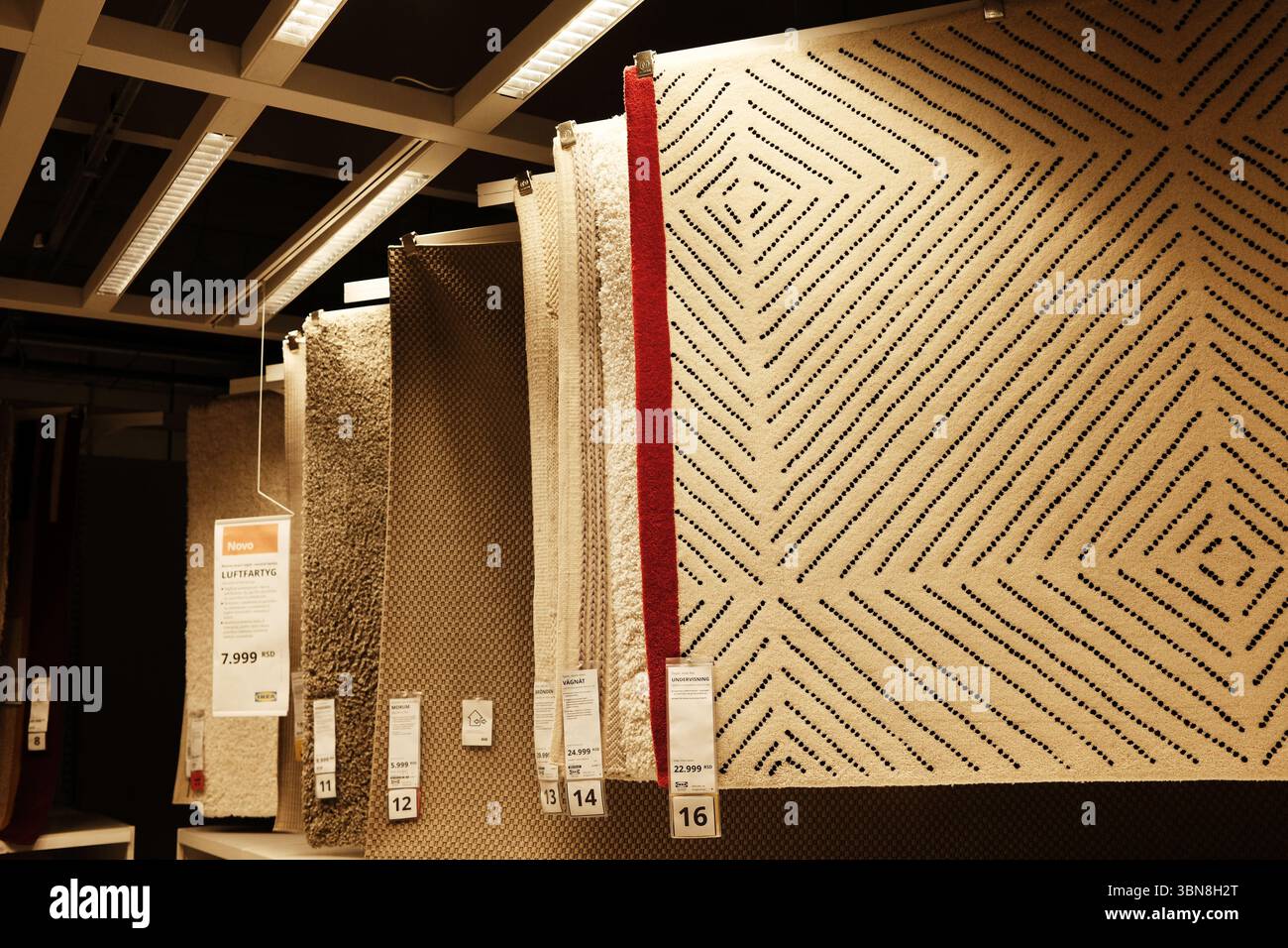 Various neutral-colored rugs with geometric and textured patterns ...