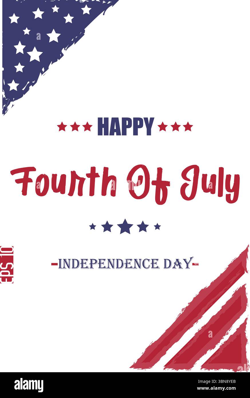 Happy 4th of July Independence Day Cursive Hand Lettering USA Abstract ...