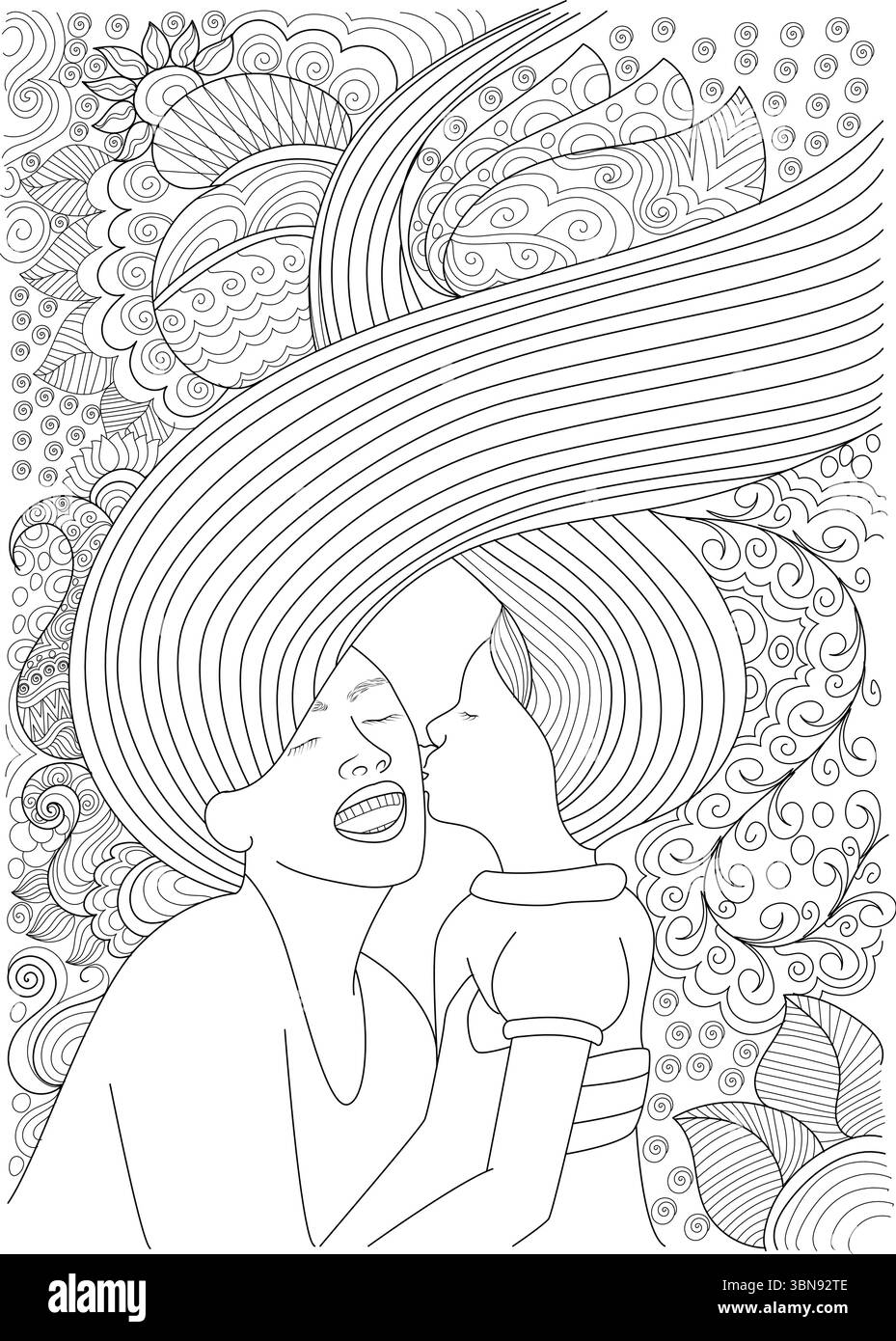 Embrace the moment Stock Vector Images - Alamy