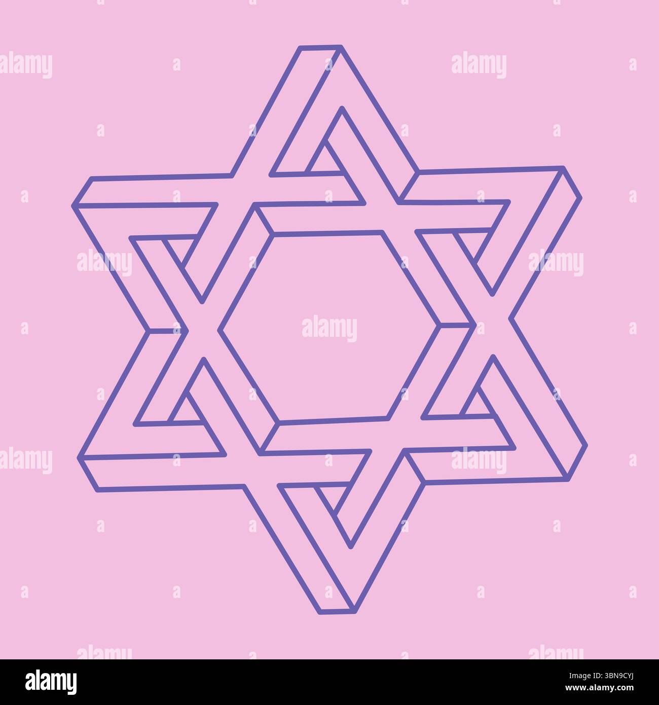 Optical illusion pattern. Impossible shapes vector. Optical art objects ...