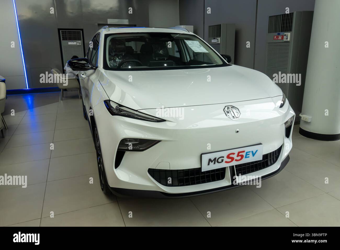MGS5 EV electric car in showroom in Bangkok, Thailand Stock Photo