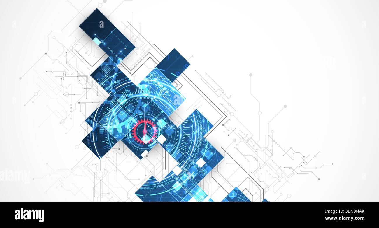 Abstract background. Scientific and technological concept. Square art. Vector Stock Vector