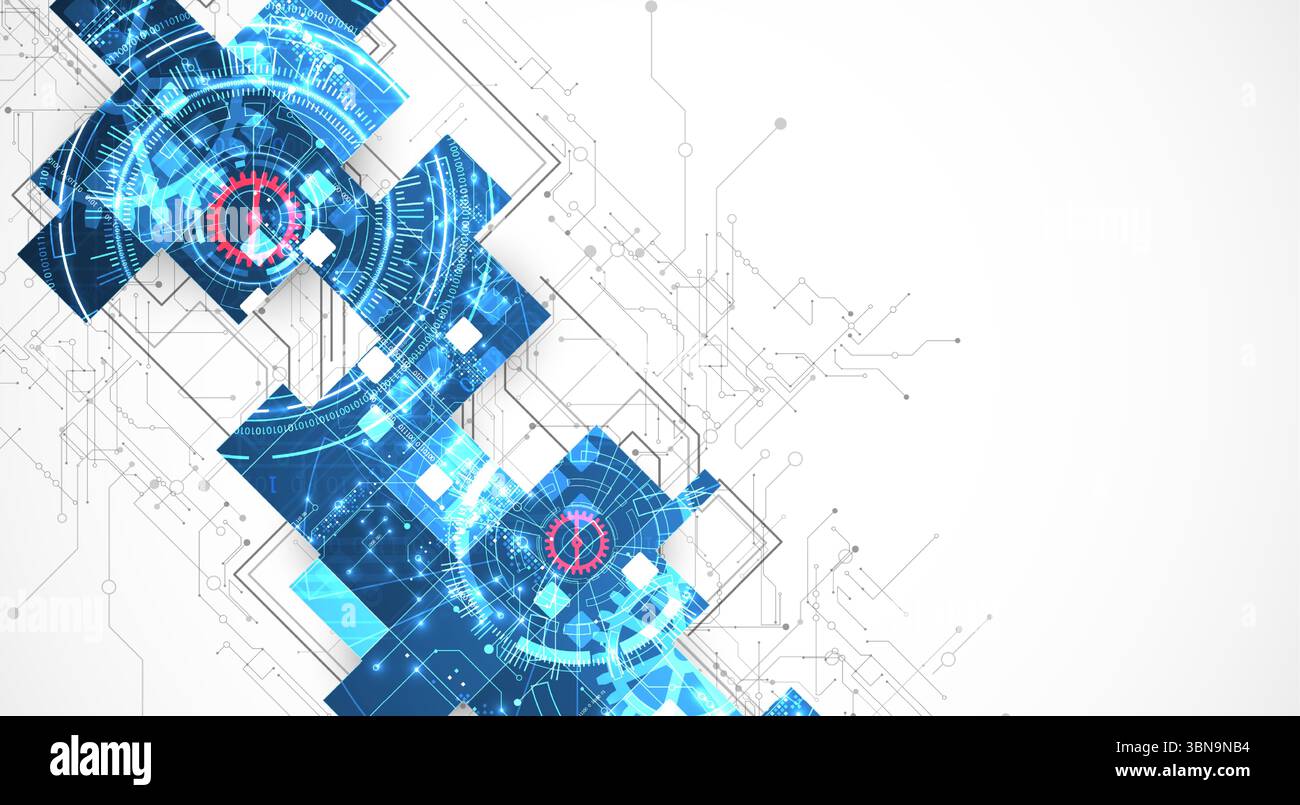 Abstract background. Scientific and technological concept. Square art. Vector Stock Vector