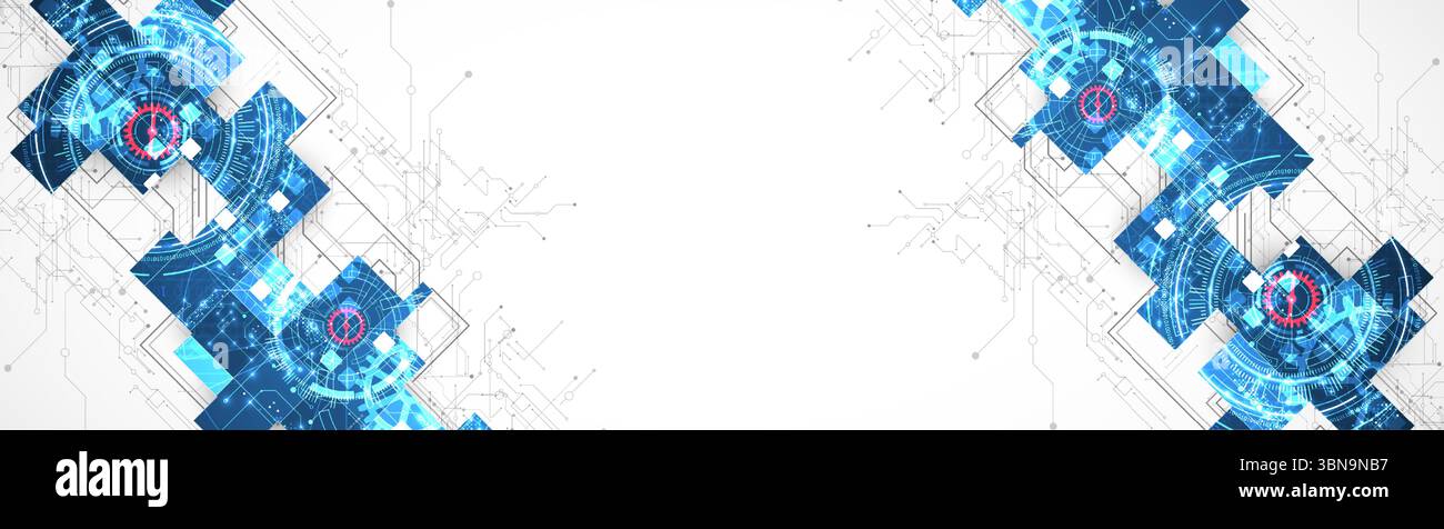 Abstract background. Scientific and technological concept. Square art. Vector Stock Vector