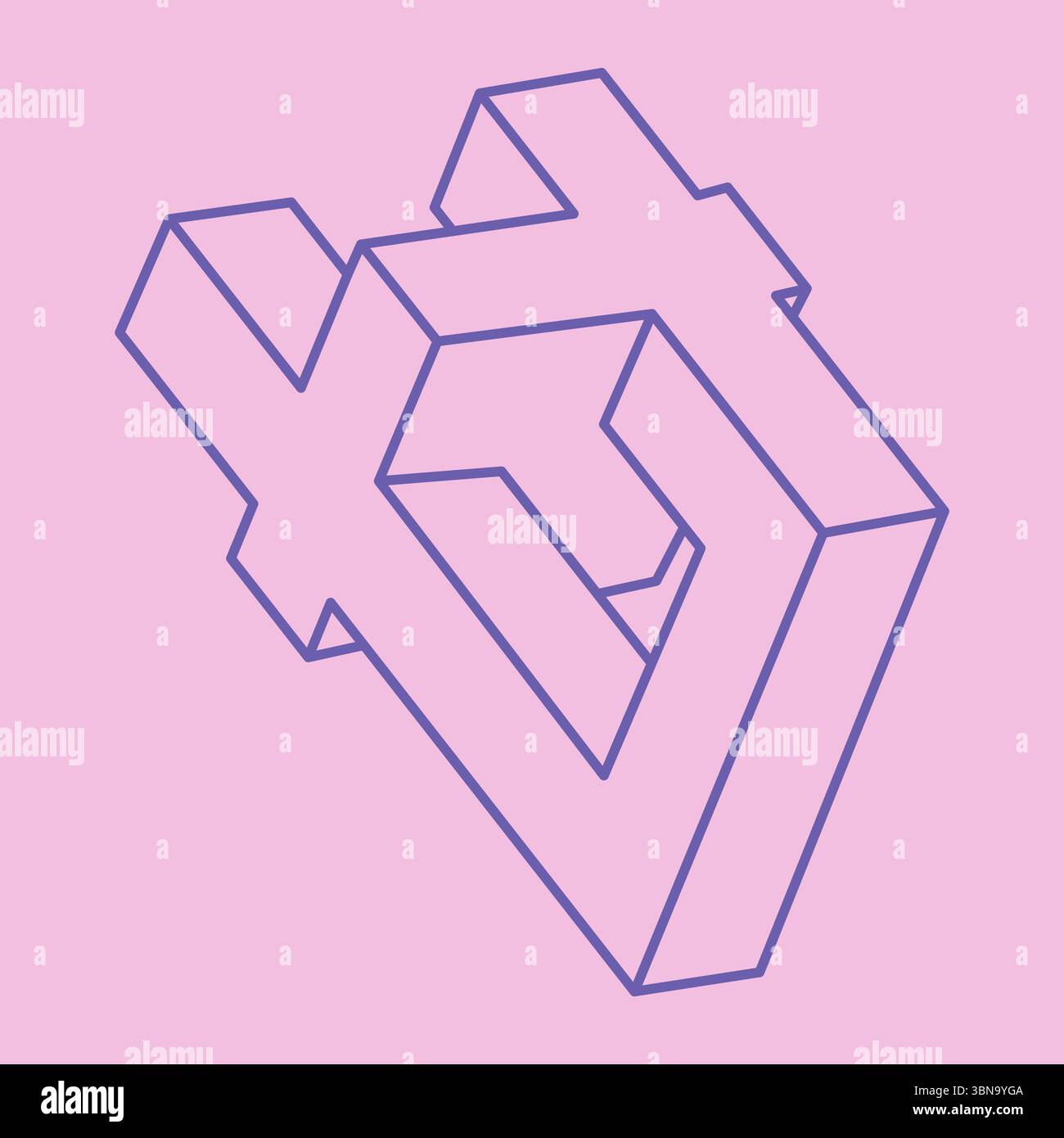 Optical illusion logo. Impossible shapes. Sacred geometry figures ...