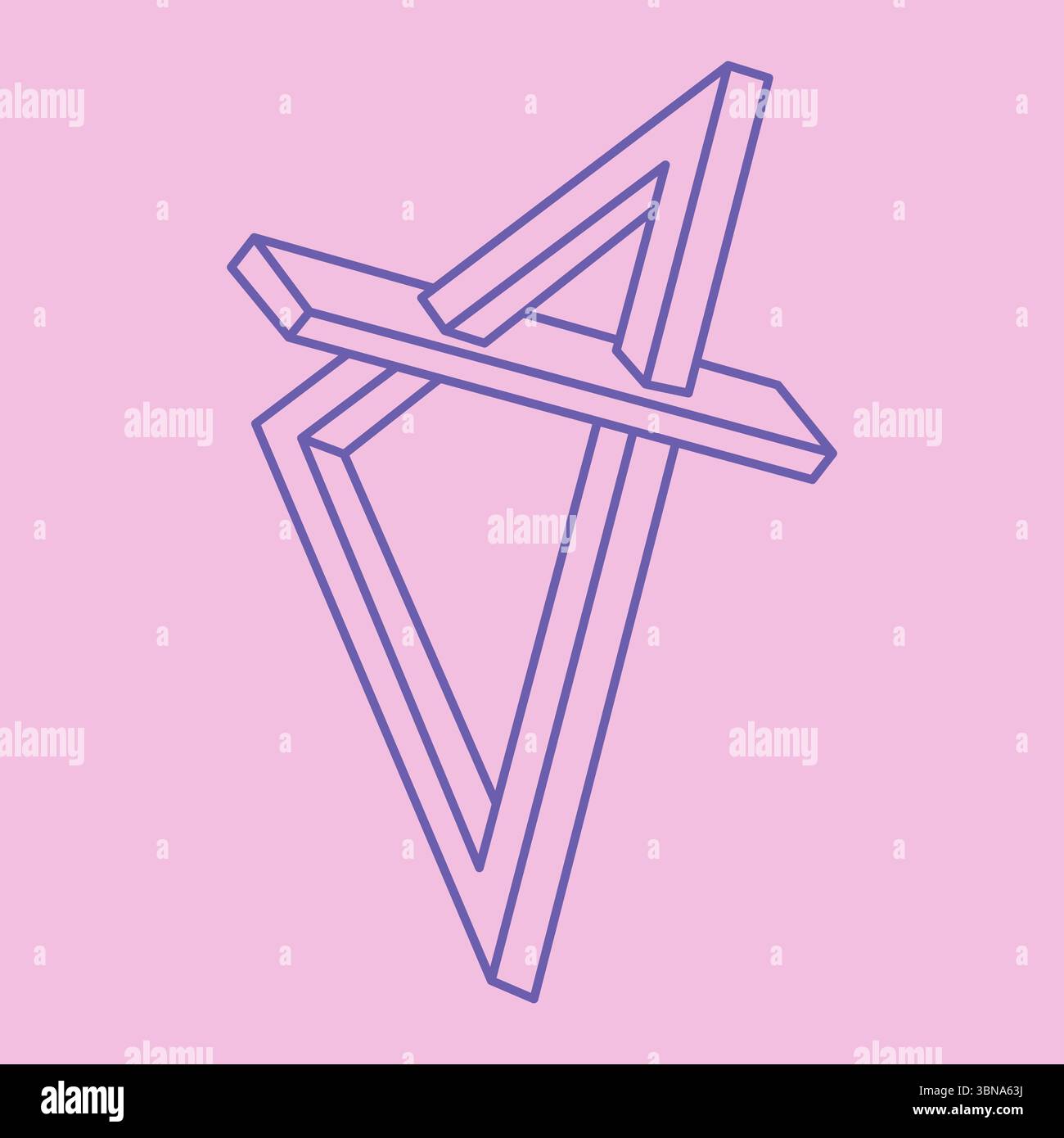 Impossible shapes. Sacred geometry figures. Optical illusion triangle ...