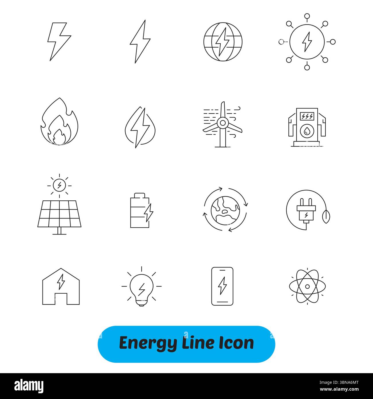 Energy, electricity, power icons. vector illustration Stock Vector ...