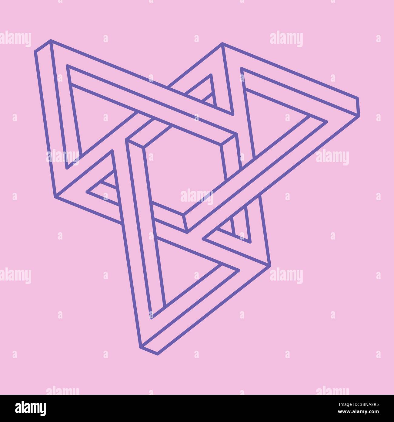 Optical illusion logo. Impossible shapes. Sacred geometry figures ...