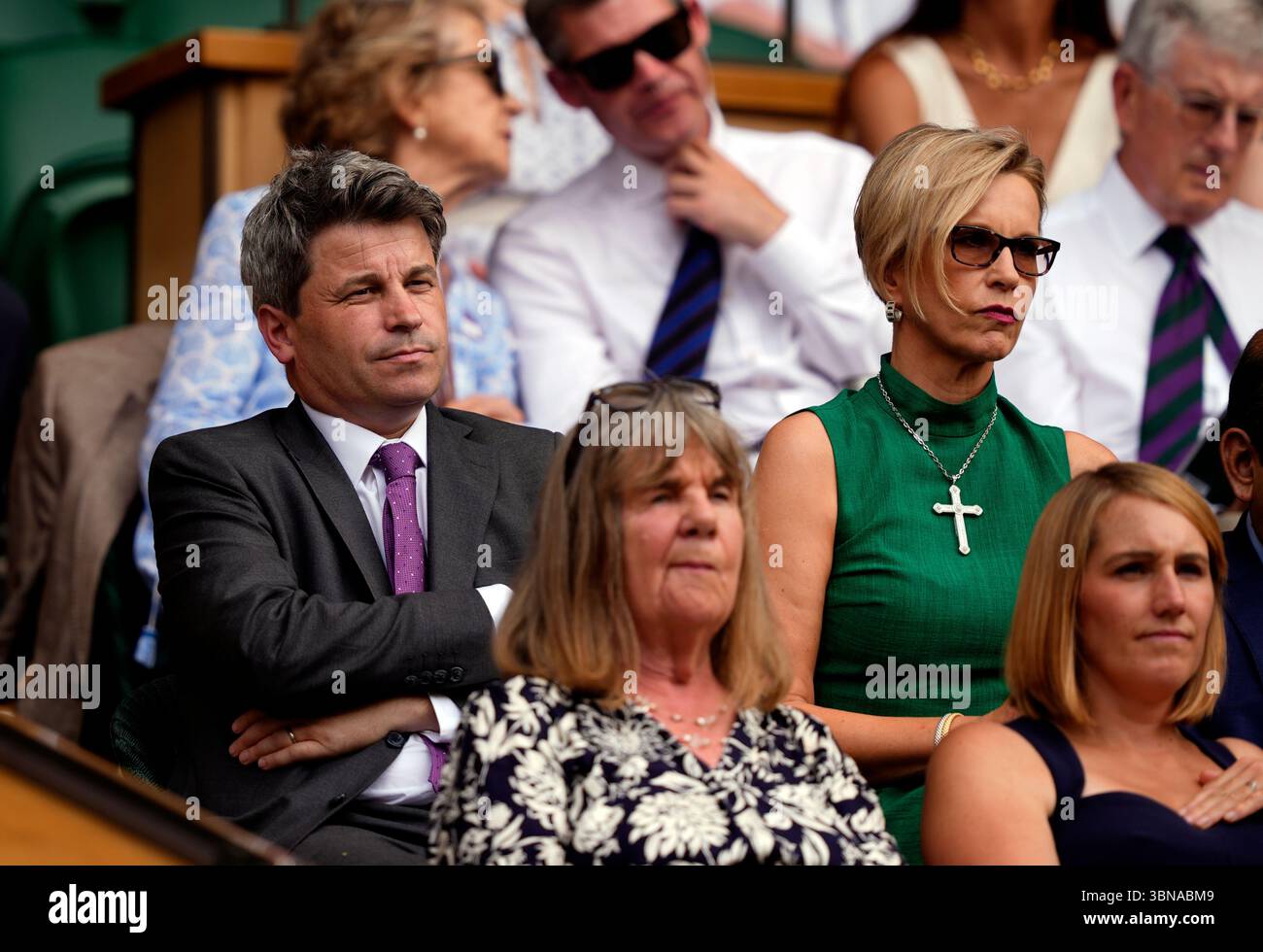 James Walmsley and Dame Emma Walmsley in the Royal Box on day two of ...