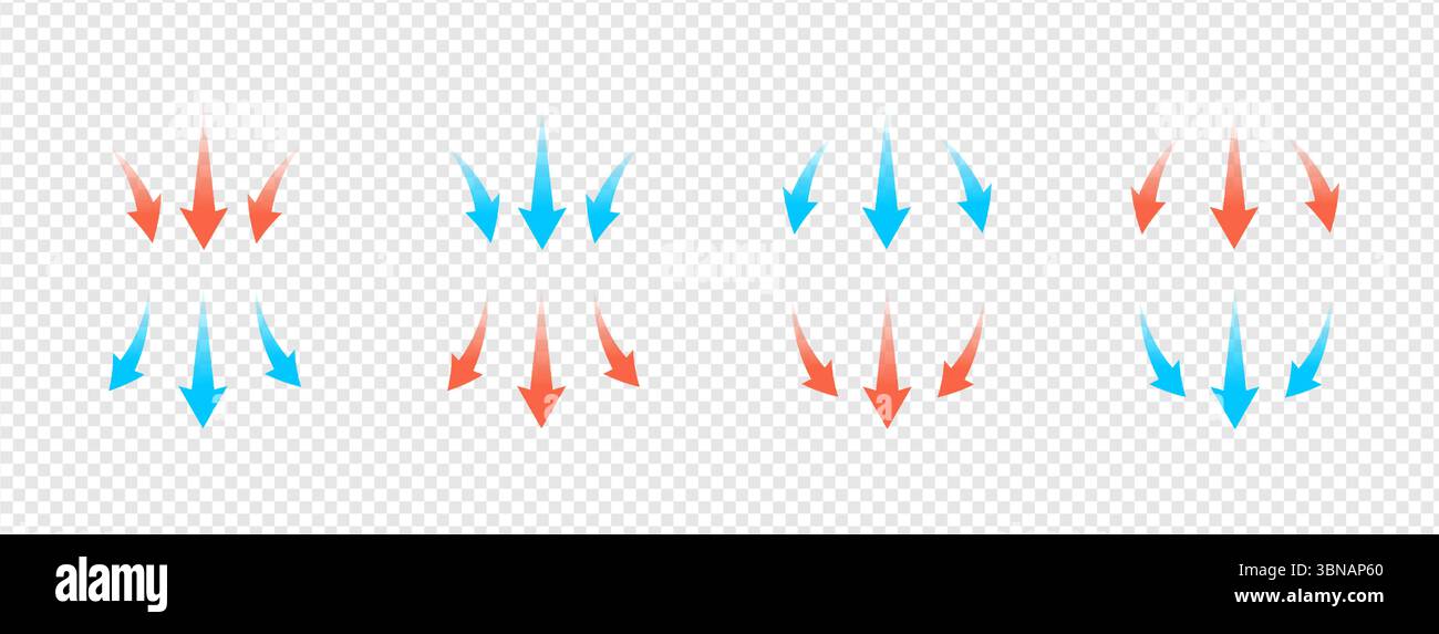 Abstract vector illustration of airflow and temperature concept ...