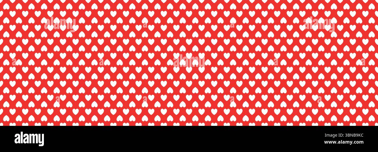 white heart on red for pattern and background. Stock Vector