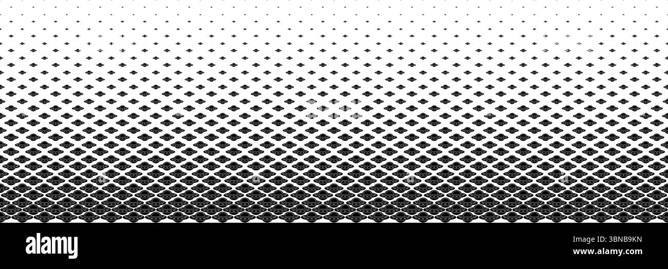 horizontal black halftone of ufo or identified flying objects design ...