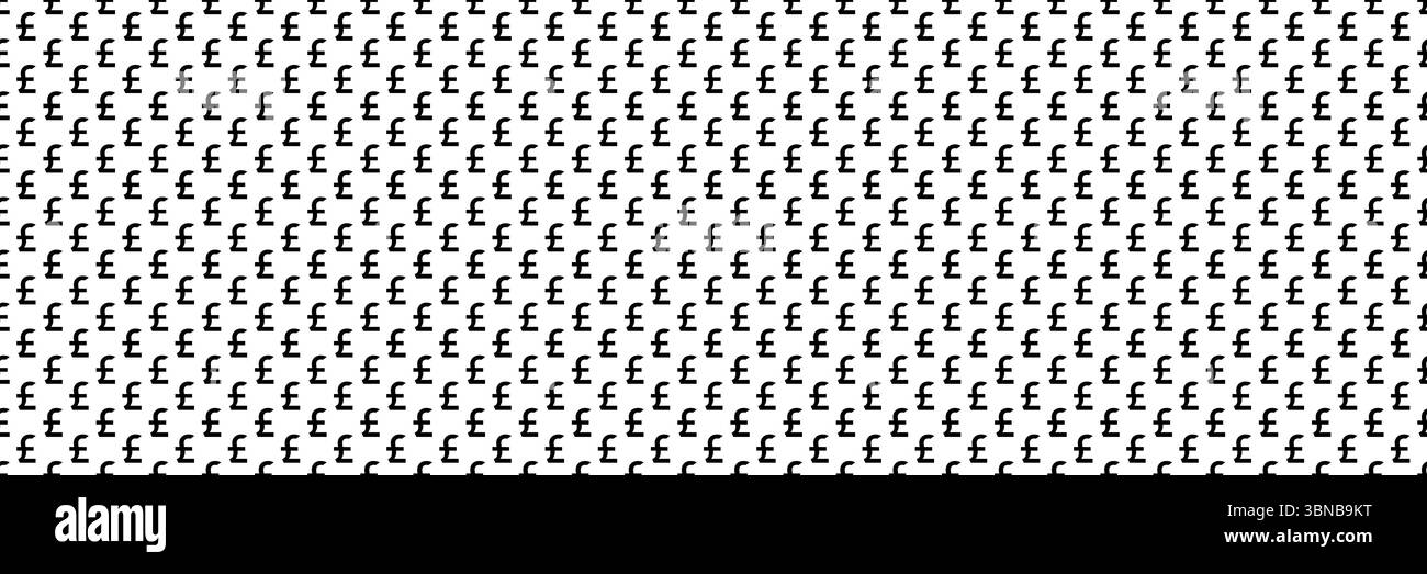 horizontal black halftone of pound sterling currency sign design for ...
