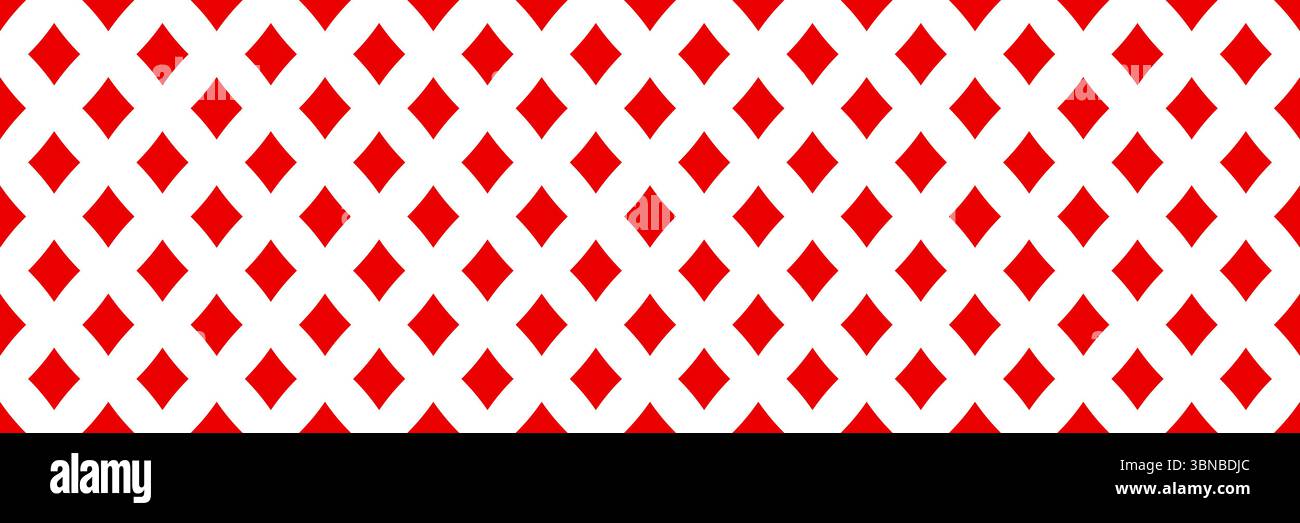 horizontal red diamond shape quadrangle seamless design for pattern and background. Stock Vector