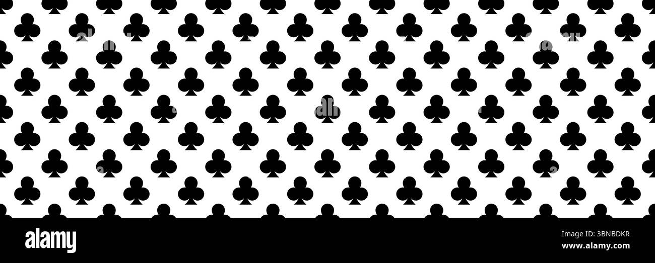 horizontal black club seamless design for pattern and background Stock ...