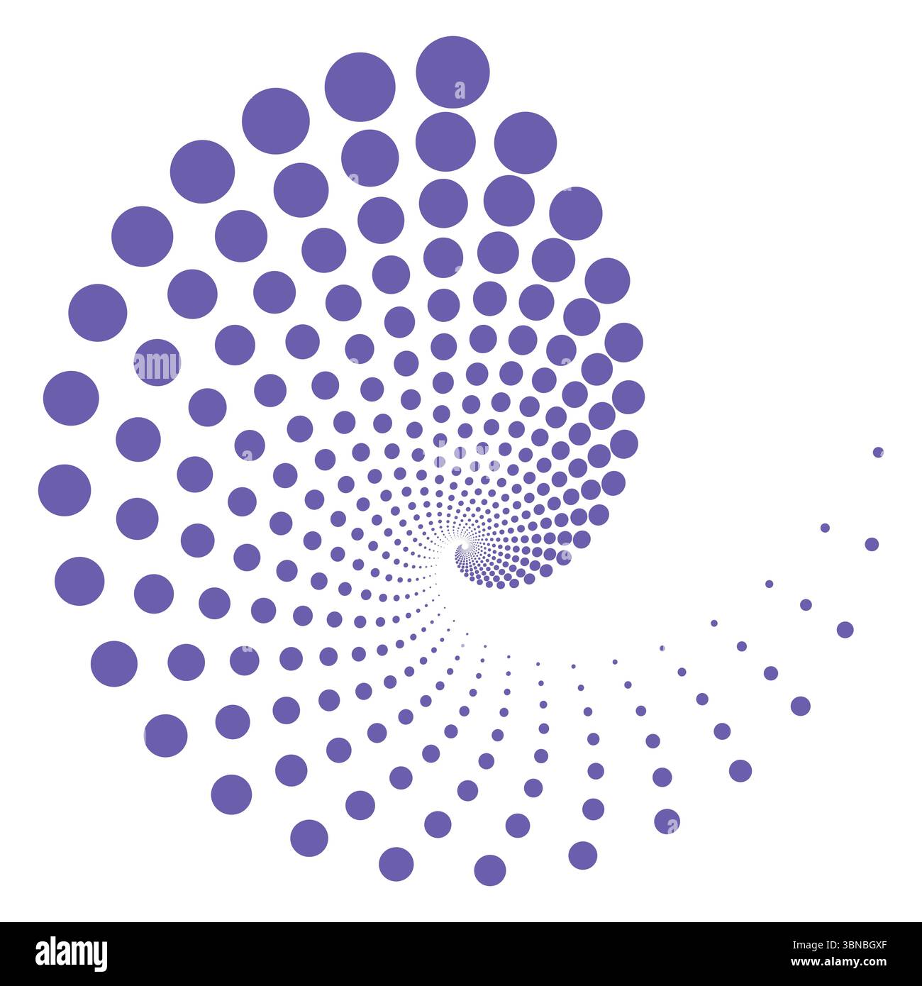 Vortex dotted illusion shape. Trendy design element for border frame ...