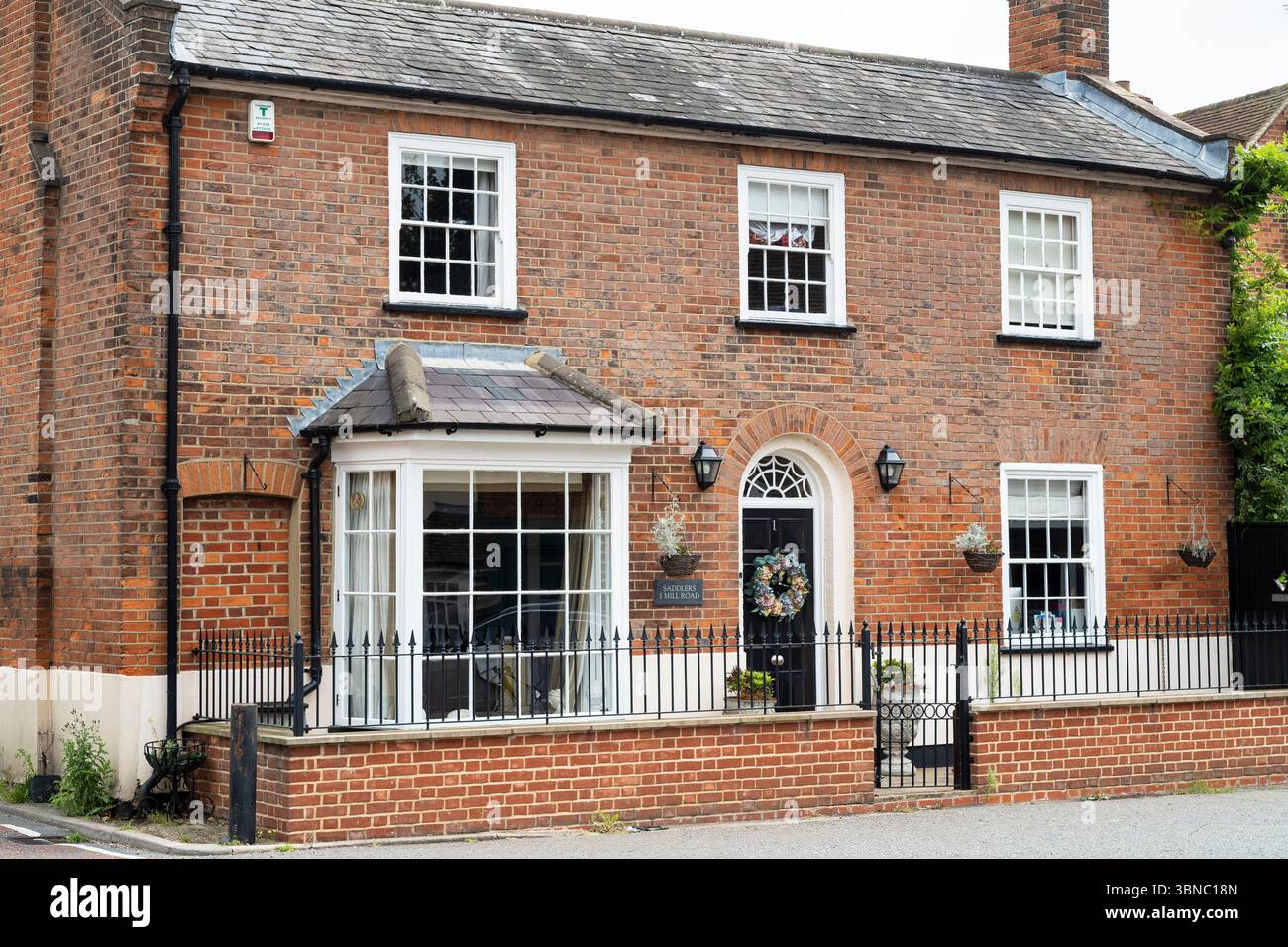 Traditional period property - an elegant Georgian style  brick built house in the village of Stock in Essex Stock Photo