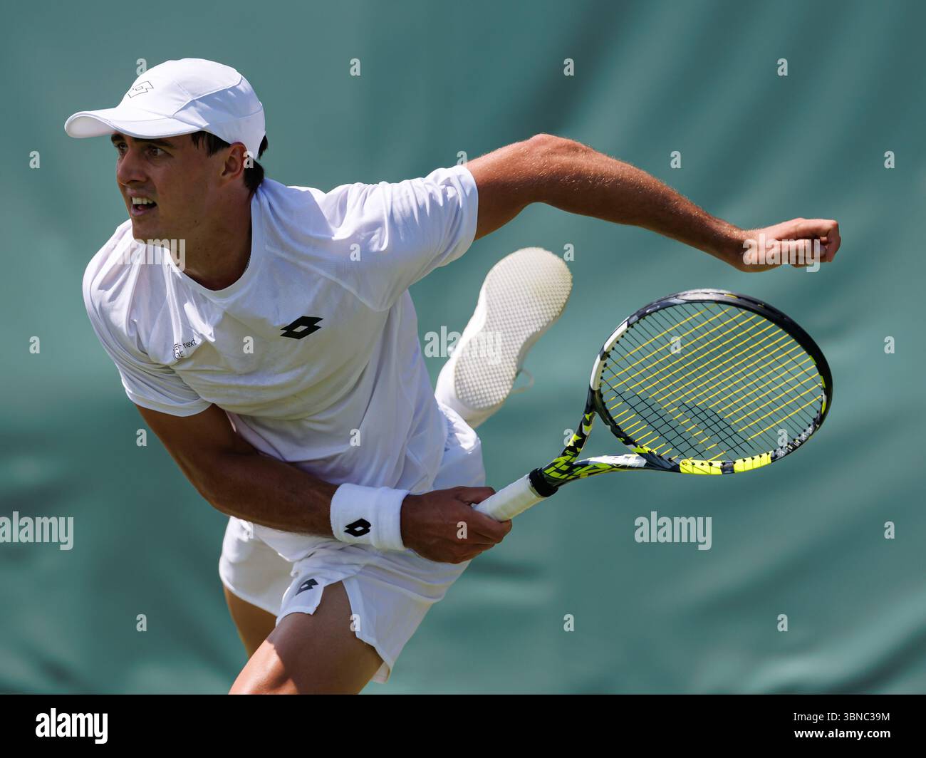 Wimbledon, UK. 01st July, 2025. Adam Walton (AUS) during Wimbledon 2025. Credit: corleve/Alamy Live News Stock Photo