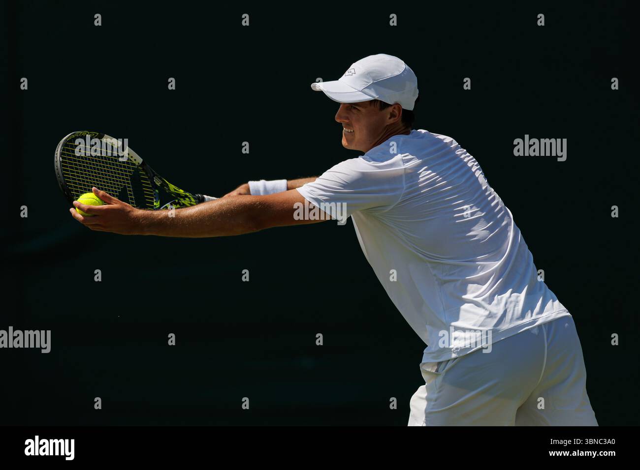 Wimbledon, UK. 01st July, 2025. Adam Walton (AUS) during Wimbledon 2025. Credit: corleve/Alamy Live News Stock Photo